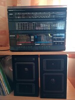 Retro hifi torony hangfalakkal