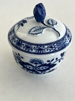 Retro, vintage Hutschenreuther hagymamintás (Zwiebelmuster) porcelán cukortartó tetővel