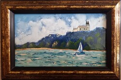 Balaton Tihany - tűzzománc kép