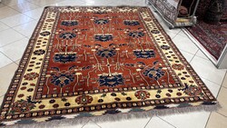 4422 KIÁRUSÍTÁS -30% Eredeti Afgan Kargai kézi gyapjú perzsa szőnyeg 200X260CM
