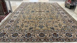 4421 HATALMAS Iráni Kashan-patina kézi gyapjú perzsa szőnyeg 285X395CM