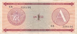 1  Peso   Kuba  A képen látható állapotban