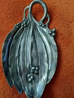 Antik Bécsi Szecessziós Argentor Wien Ezüstözött Kistálca (16,5 x 9,5 cm)