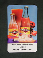 Kártyanaptár,Paradicsom ital,Paks konzervgyár, 1975   (8)