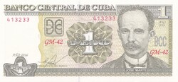 1  Peso   2016  Kuba  A képen látható Szép Új állapotban