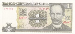 1  Peso   2016  Kuba  A képen látható Szép Új állapotban