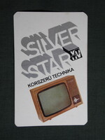 Kártyanaptár,Videoton,Silver Star televízió, 1975   (8)