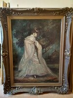 Dudits Andor (1866-1944): Hölgy legyezővel