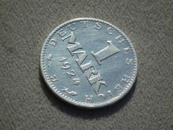 Németország, weimari ezüst 1 Márka (1 Mark), 1924 J