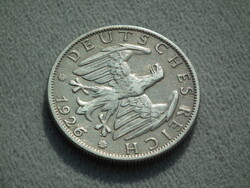 Németország, weimari ezüst 2 Márka (2 Reichsmark), 1926 J