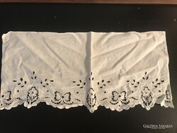 HÍMZETT - RISELT - POLCCSÍK - 46 x 22 cm - KÉZIMUNKA - LENVÁSZON - HIBÁTLAN