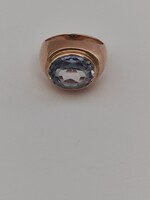 Arany gyűrű 14k, Aquamarin kővel