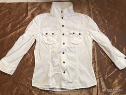 BLÚZ - PAMUT - FÉM GOMB - mell - 88 cm - hossz - 55 cm   - HIBÁTLAN
