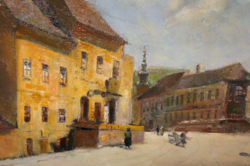 BUDAI TABÁN, SZARVAS TÉR GARANTÁLTAN EREDETI CSODÁS TURMAYER SÁNDOR / 1879-1953 / KÉP