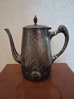 Szecessziós kiöntő, ezüstözött, hibátlan, szép állapotban, az 1900- as évekből 20 cm