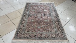 4413 ÁLOMSZÉP Kasmíri hernyóselyem Isfahan kézi perzsa szőnyeg 125X190CM