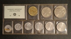 Forint forgalmi sor UNC, 1976! Képeken jól látható állapotban!