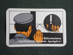 Kártyanaptár,MÁV,vasút,munka balesetmegelőzés,grafikai, 1976   (8)