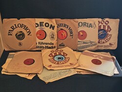 16 db gramofon lemez, bakelit lemez, korának megfelelő állapotban