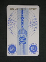 Kártyanaptár,Mecsek tej TSZ,tejüzem,Kacsóta,grafikai,Tv torony, 1976 (8)