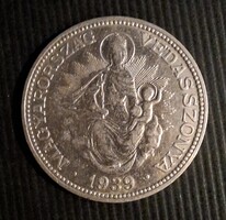 Ezüst 2 pengő,  1939-es! Képeken jól látható állapotban!
