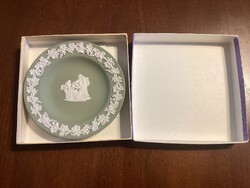 Wedgwood zöld Jasperware kerámia dísztál