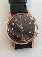 18k Aranyóra, oszlop kerekes Vénusz 170 chronograf szerkezettel