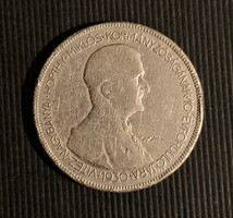Ezüst 5 Pengő,  1930-as! Képeken jól látható állapotban!