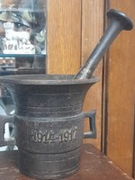 Alt Német I.VH,Világháborús 1914-17,Öntött Vasmozsár,/Háborún Át A Győzelemig/ Felirattal.12 cm.
