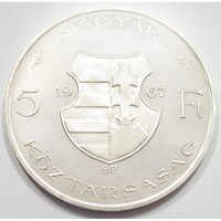 Magyarország,5 forint 1967 PP - Kabinet aUNC+ ezüst 13g835