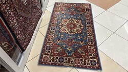 4246 SZIGNÓZOTT Iráni Tabríz kézi gyapjú perzsa szőnyeg 72X137CM