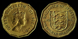 E 1360 Jersey ¼ Shilling 1964 Elizabeth II