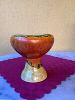 MIHÁLY BÉLA retro kerámia ikebana virágtartó 17 cm