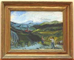 (K) Luzsicza Lajos (1920-2005) : Szénagyűjtés idején