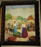 (N) Ott Zoltán (1881-) : Piacon