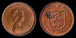 E 1361 Jersey 1 New Penny 1971 Elizabeth II