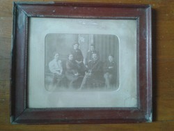 1890k.DZSENTRI CSALÁDI FOTÓ-PIPAGYŰJTŐKNEK IS!  eredeti keret 34x40cm