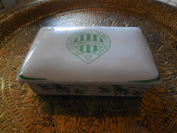 Szurkolói emlék tárgy  , Hollóházi  porcelán ékszer tartó  14 x 10 x 5 cm