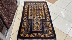 4247 KÜLÖNLEGES ANTIK Afgán beluchi kézi gyapjú perzsa szőnyeg 75X140CM