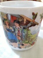 Altmann Weide porcelán bögre német felíratos képes 9x8cm. Hibátlan