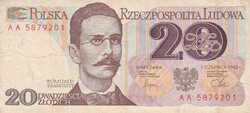 20   Złoty   1982   Lengyelország   A képen látható állapotban