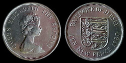 E 1406 Jersey 10 New Pence 1980 - Elizabeth II