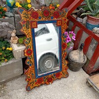 Horányi Ilus hagyatéka festett bútorok tükör 93 cm X 60 cm