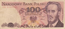 100    Złoty   1986   Lengyelország  A képen látható állapotban