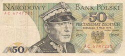 50  Złoty   1975   Lengyelország   A képen látható állapotban