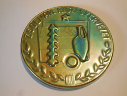 Hollóházi enamel plaque - Hollóházi KISZ Organization, good condition