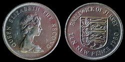 E 1407 Jersey 10 New Pence 1980 - Elizabeth II
