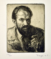 Varga Nándor Lajos (1895 - 1978) ÖNARCKÉP KARCOLÓTŰVEL 1925 körül