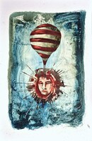 Győrfi András - 50 x 32,5 cm olaj, akril, karton
