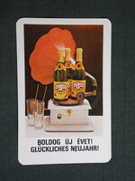 Kártyanaptár,Disco alkoholos üdítőital,Balatonboglár borgazdaság, 1982   (8)